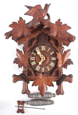 Lot 883 - A LATE 19th CENTURY GERMAN BLACK FOREST CUCKOO...