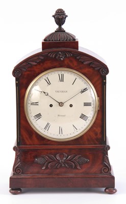 Lot 896 - AN EARLY 19th CENTURY FIGURED MAHOGANY BRACKET...
