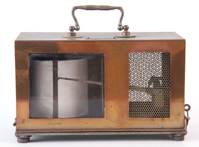 Lot 912 - A COPPER CASED THERMOGRAPH marked ‘SHORT &...