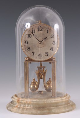 Lot 921 - A 1930's 400 DAY MANTEL CLOCK having a 4"...