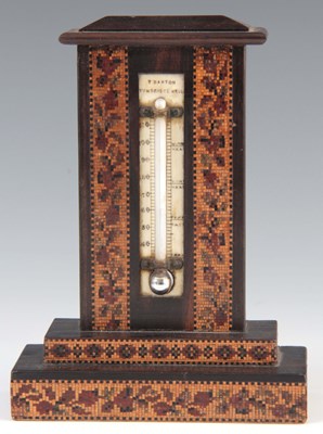 Lot 927 - A LATE 19th CENTURY TUNBRIDGE WARE THERMOMETER...