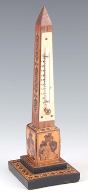 Lot 928 - A LATE 19th CENTURY TUNBRIDGE WARE OBELISK...