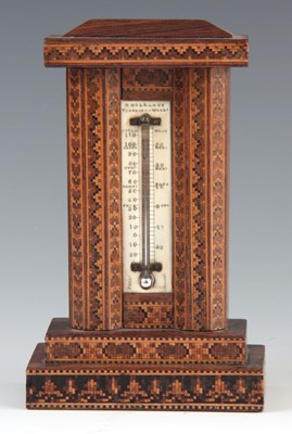 Lot 929 - A LATE 19th CENTURY TUNBRIDGE WARE THERMOMETER...