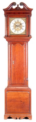 Lot 937 - JOHN STANCLIFFE. A GEORGE III OAK LONGCASE...