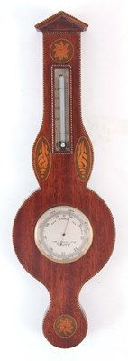 Lot 951 - A MINATURE HANGING HANGING BARMOETER /...