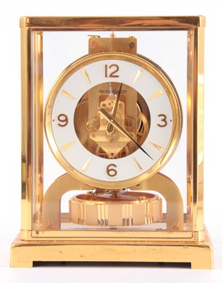 Lot 955 - A GILT BRASS CASED JAEGER-LECOULTRE ATMOS...