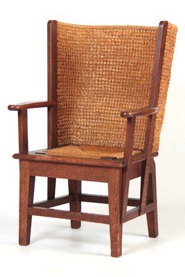 Lot 979 - A LATE 19th CENTURY CHILDS OAK ORKNEY CHAIR...