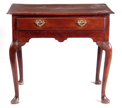 Lot 988 - AN EARLY 18TH CENTURY OAK SIDE TABLE / LOWBOY...