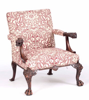 Lot 995 - A FINE 19TH CENTURY CARVED MAHOGANY...