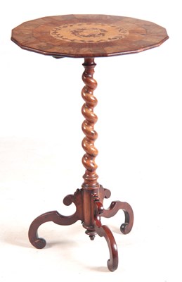 Lot 999 - A 19TH CENTURY INLAID WALNUT AND ROSEWOOD...