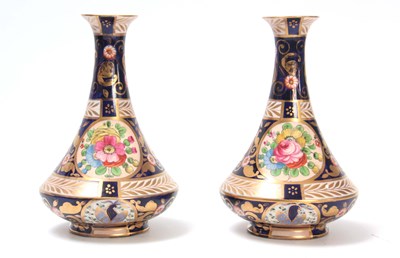 Lot 36 - A PAIR OF 19TH CENTURY SEMI PORCELAIN SQUAT...