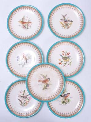 Lot 31 - A SET OF SIX GRAINGER WORCESTER DESSERT PLATES...